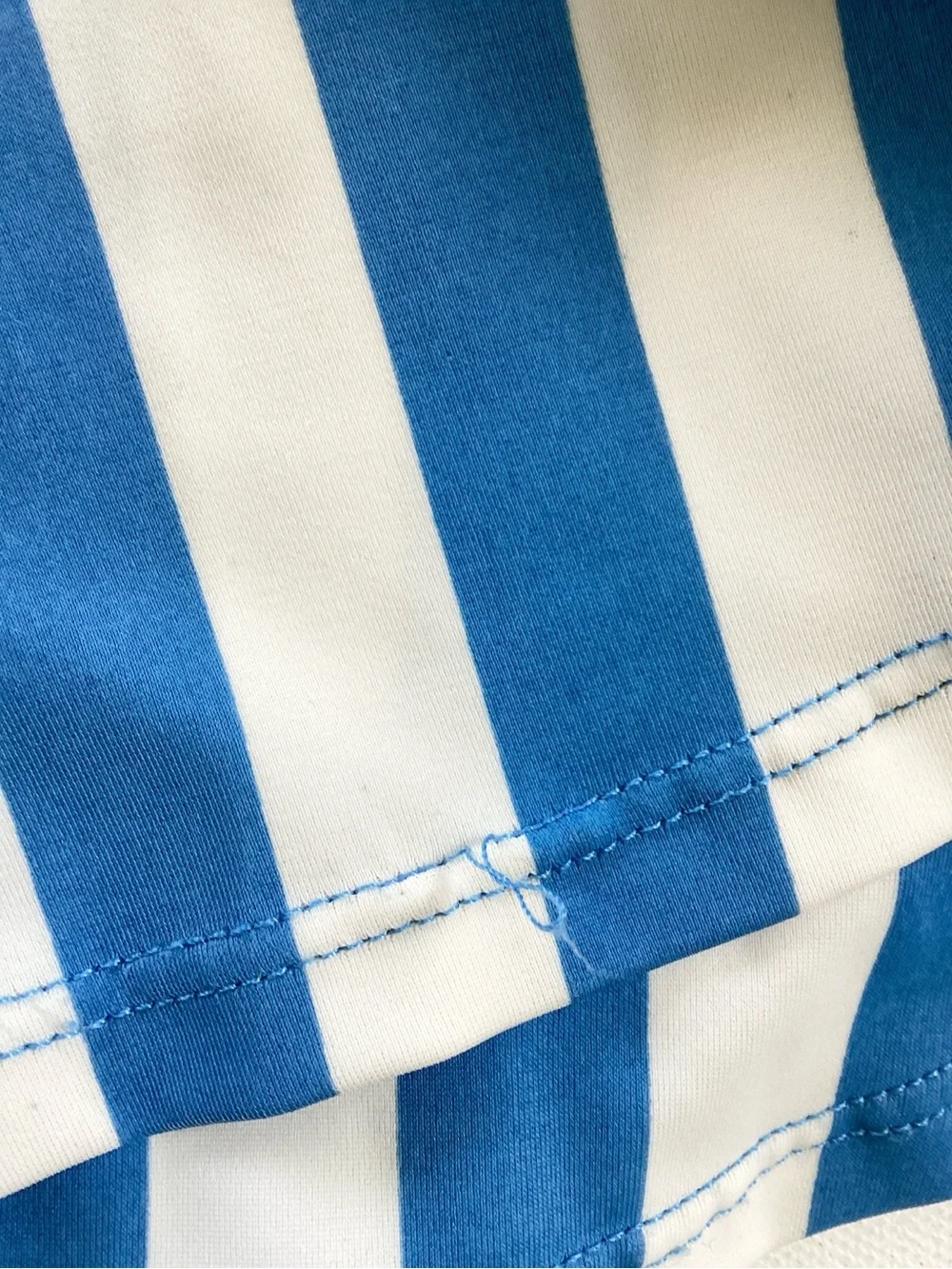 Hanna Andersson Blue and White Striped Two Piece Swim Suit